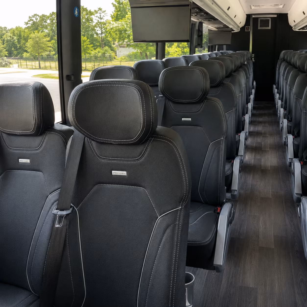 coral springs charter bus interior