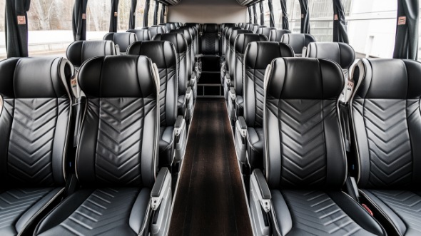 50 passenger charter bus inside coral springs