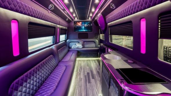 coral springs sprinter limo rental interior