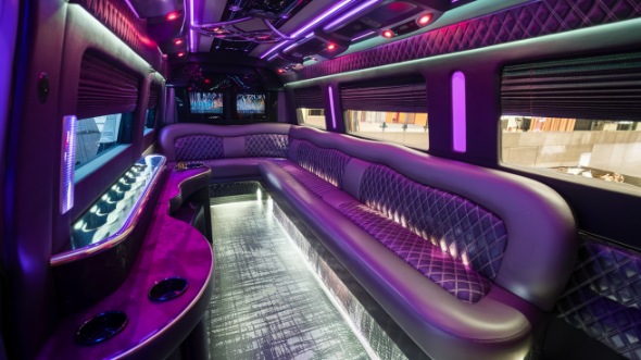 party bus rental interior hollywood